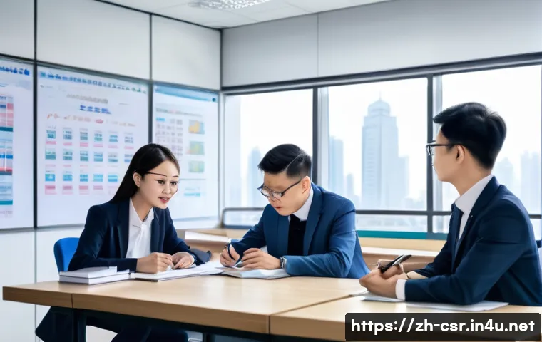 사회적 책임 경영 자격증 시험 일정과 준비법 - A modern, bright classroom scene set in a Chinese urban environment, showing diverse adult professio...